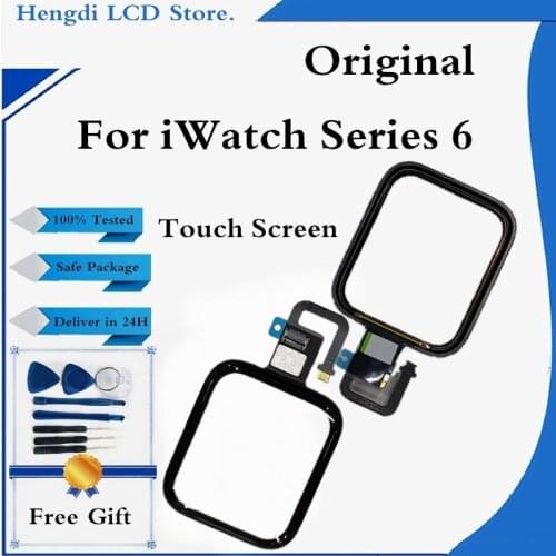 Original 44mm 40mm Touch Screen Glass For Apple Watch Series 6 Front Glass Sensor Outer Panel With Flex Cable