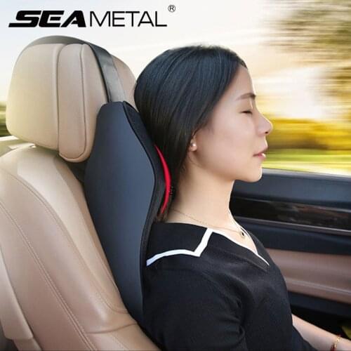 Car Headrest Neck Pillow 3D Memory Foam Neck Support Soft Travel Pillows Washable Relieve Head Neck Pain Auto Goods Accessories