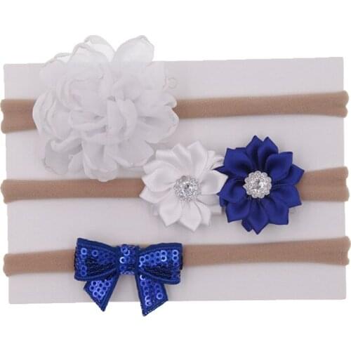 Baby headband Children hair Accessories Hairband Floral Sequin Bowknot Pearl For Girls Headbands High Quality Headwear 3pcs/lot