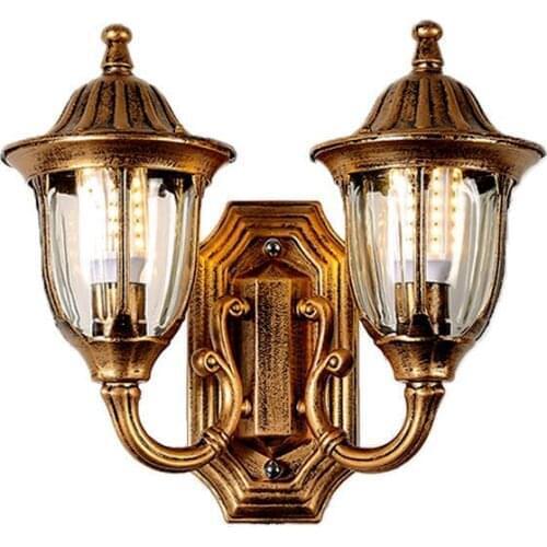 Retro outdoor wall lamp European courtyard lighting waterproof landscape outdoor aisle corridor stairs