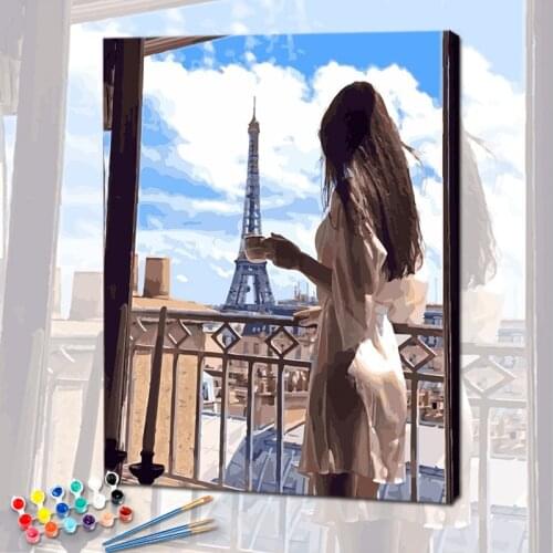 SDOYUNO 60x75cm Paint By Numbers For Adult Figure DIY Oil Painting By Numbers On Canvas Women Frameless Home Decor