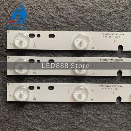 LED Backlight strip D304PHHB01F5B KJ315D10-ZC14F-03 303KJ315031 D304PHHB01F5B D227PGHBYZF6A E348423 1PCS=10LED 570mm