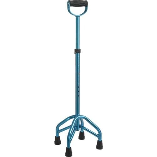 10 Gears Height Adjustable Aluminum Alloy 4-Legged Telescopic Crutches Walking Aid For Elderly Stroke Hemiplegia Health Care