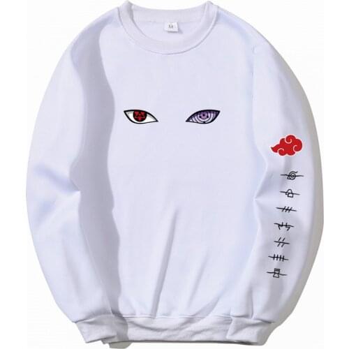 O-Neck Hoodie Akatsuki Cloud Symbols Print Eyes Men Women Sweatshirts Unisex Fashion Harajuku Hip Hop Japanese Pullover