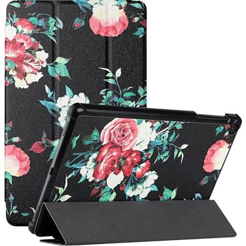 Cute Animal Prints Slim Trifold Hard Back Shell Protective Smart Cover For Samsung Galaxy Tab A 10.1"Inch Case SM-T510 T515 T517
