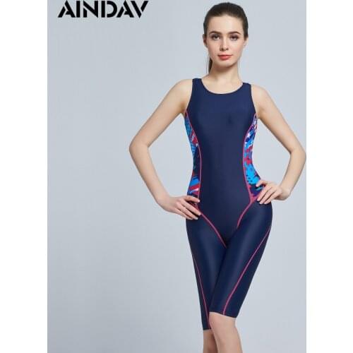 Maillot One Piece Swimsuit Knee Length Sport Suit Beach Patchwork Swimwear Women One Piece Bathing Suit Surf Rush Guard XXXL