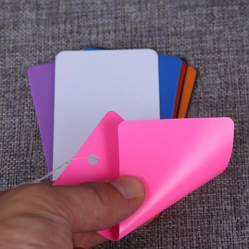 100 Color plastic sheet tag+100 Plastic rope/PVC plastic card blank Waterproof tag STOCK/Clothing labels clothing PVC hang tags