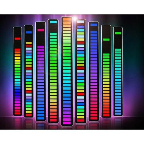 2PCS LED Blub White Sound Control Pickup Rhythm Music Atmosphere Light RGB Colorful USB Energy-Saving Lamp Ambient Light