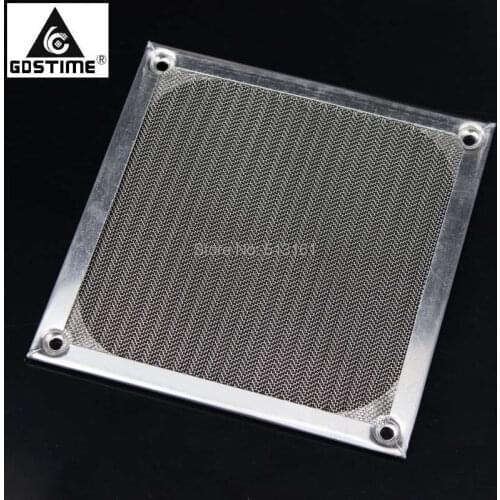 2000Pcs Gdstime 120mm 12cm Silver PC Cooler Fan Aluminum Dustproof Mesh Filter