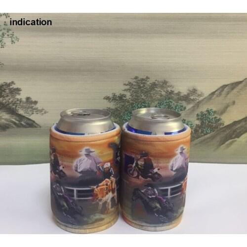 300pcs/lot Neoprene Stubby holders With Customer Logo Printing Thickness 5mm Can Cooler With Solid Bottom Stitched top&Bottom