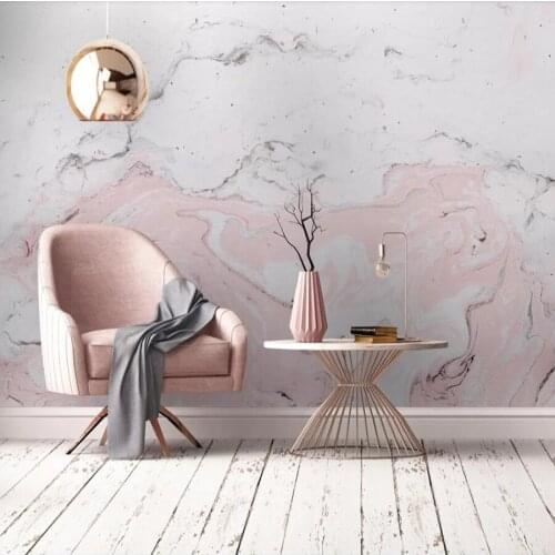 Milofi custom 3D wallpaper mural pink marble pattern background wall living room bedroom decoration painting wallpaper