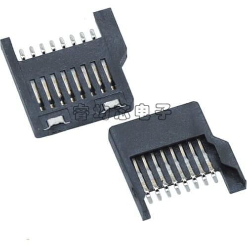 50PCS/Lot Micro TF/SD Card Holder Connector 8P/8Pin All-Plastic For Memory