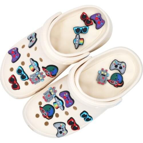 Shoe Accessories Decorations Aircraft Rocket Earth Shoe CharmsShoe Charms Novelty for Croc Jibz Kids Party X-mas Accessories