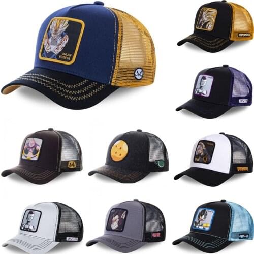 High Quality DRAGON BALL Saint Seiya NARUTO Anime Snapback Baseball Cap Men Women Hip Hop Dad Mesh Trucker Hat Dropshipping
