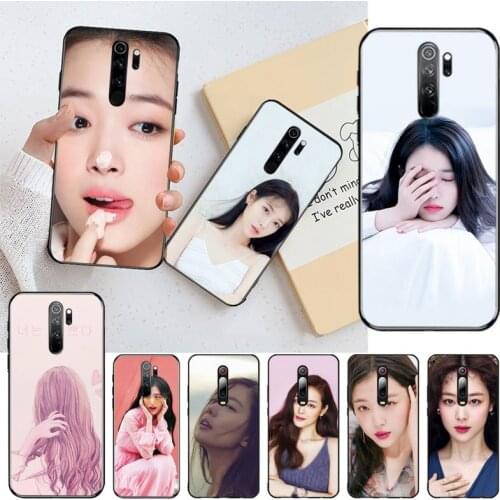 HPCHCJHM Korean stars Sulli Luxury Unique Phone Cover for Redmi Note 9 8 8T 8A 7 6 6A Go Pro Max Redmi 9 K20