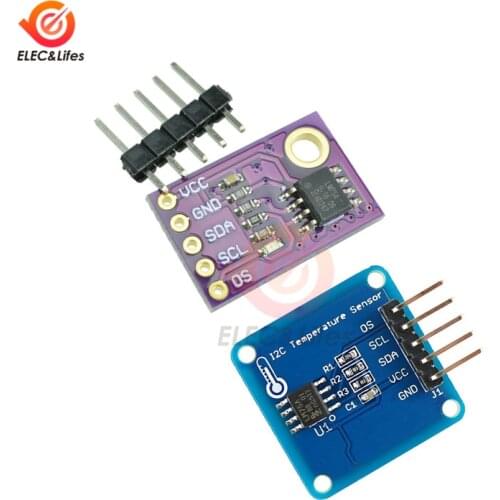 CJMCU-75 LM75 LM75A High Precision I2C Digital Temperature Sensor module high speed I2C interface development board Blue/Purple