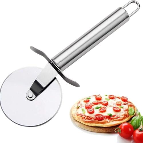 Eco-friendly 2.55In Round Stainless Steel Sharp Blade Hob Pizza Cutter With Confortable Handle For Crispy Pancake Bread Cookies