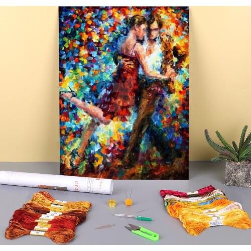Emotional Tango Printed 11CT Cross Stitch Embroidery Kit DMC Threads Painting Handiwork Craft Sewing Jewelry Package Adults