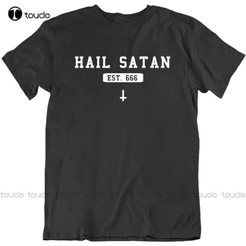 Hail Satan Est 666 Trending Parody Devil T Shirt Unisex Women Men Tee Shirt