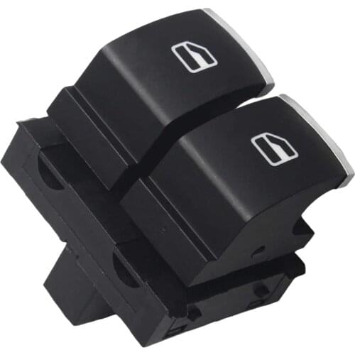 Chrome Window Control Switch For VW Caddy Touran Golf EOS 5K3959857 Front Driver Side Electric Power Button