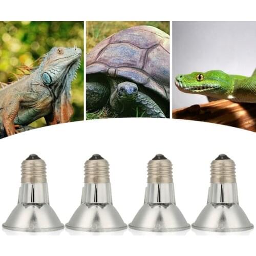 UVA UVB 220V E27 Full Spectrum Pet Reptile Halogen Spotlights Full Spectrum Lamp Bulb 25/50/75/100W Heating Lamp