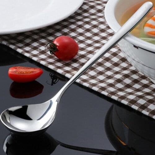 304 stainless steel soup spoon manufacturers wholesale creative long handle spoon thickened soup spoon public spoon hot pot spoo