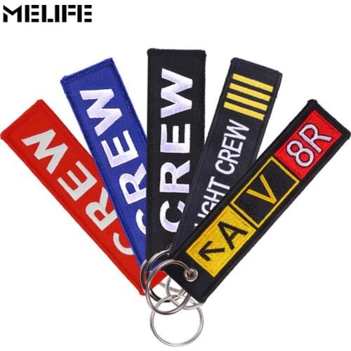 MELIFE Outdoor Climbing accessories Keychain Crew Aviation Promotion Gifts Tag Keychains Embroidery Crew Key Chain Crew Keyring
