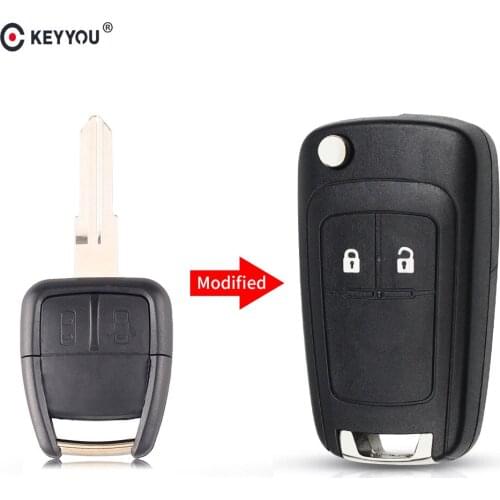 KEYYOU Modified Flip Folding Car Blank Key Shell For Chevrolet Aveo 2 Buttons Remote Case Fob Car-Styling Right Blade