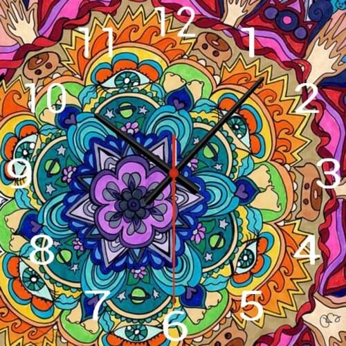 Wall Clock Lime Modern Kitchen Clock Flower Watch Home Decor Living Room Clock motion Wall Art Timepieces