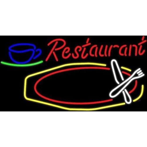 Neon Sign For Restaurant plate Tube Commercial Beer Bar Lamps resterant light Hotel custom free diner food Impact Attract light