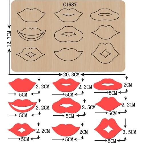 New Lips Wooden die Scrapbooking C1987 Cutting Dies