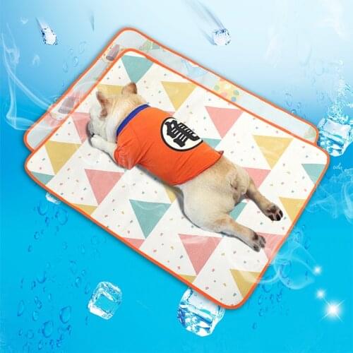 Cat Dog Cooling Mat Summer Pet Ice Silk Pad Blanket Breathable Sofa Dog Cat Bed Washable For Small Medium Large Dogs Accessories