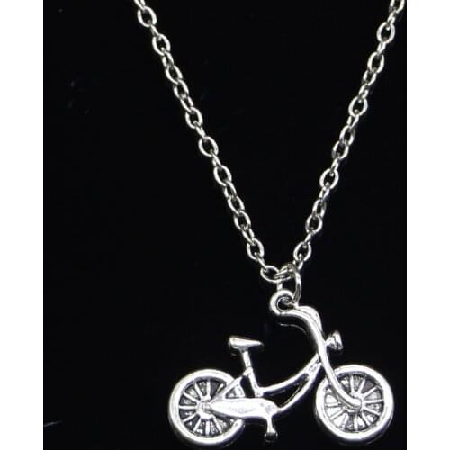 New Fashion Necklace 26x18mm bicycle bike Pendants Short Long Women Men Colar Gift Jewelry Choker