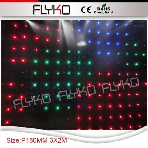 P18 2x3m 176pc leds flexible led curtain screen and led curtains