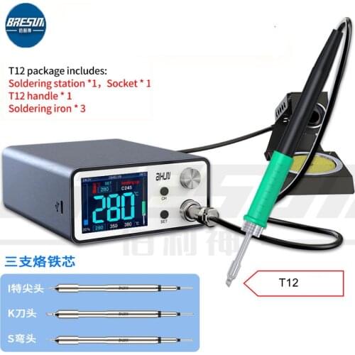 AIXUN T3A Smart Soldering Station IC CPU PCB Motherboard Repair for T12/T245/936 Handle Lead Free Electric Iron Welding Set