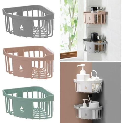 Plastic Bathroom Shelf Organizer Snap Up Corner Shelf Caddy Bathroom Corner Shelf Shower Storage Shampoo Wall Holder