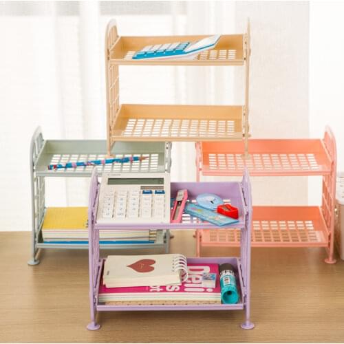 Plastic Storage Rack Bathroom Accessories 2 Tier Shelf Holder Freestanding Durable Kitchen Home Organization Storage Racks