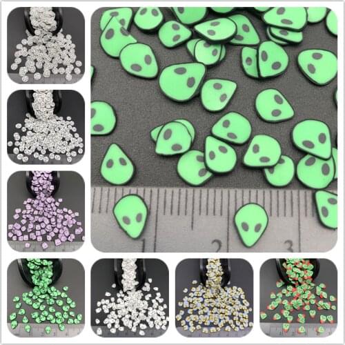 60g Halloween Ghost Polymerclay,Soft Clay Sprinkles For Kids Diy/Craft Diy Making/Nail Art/Scrapbook Decoration/Craft Filler
