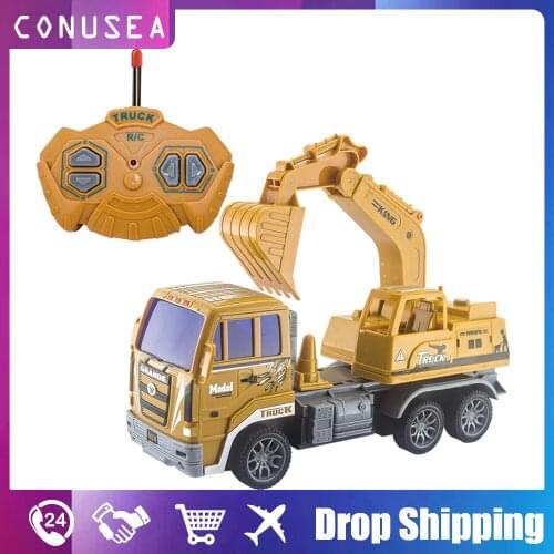 1:30 Rc Car Truck 4Ch Remote Control Car Caterpillar Tractor Truck Excavator Engineering Vehicles Mixer Truck Cargo Dump Toy Boy