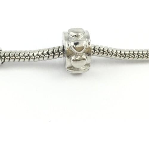 Series of Heart Stopper Bead Clips Locks Beads Charms European Beads Fit Charms Bracelets & Bangles