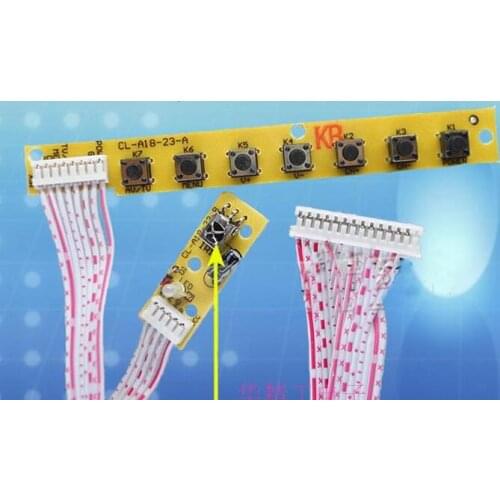 [Sintron] New 7 Key V29 V59 TV Switch Keypad Board With Interface Multifunctional Can be welding infrared receiving head