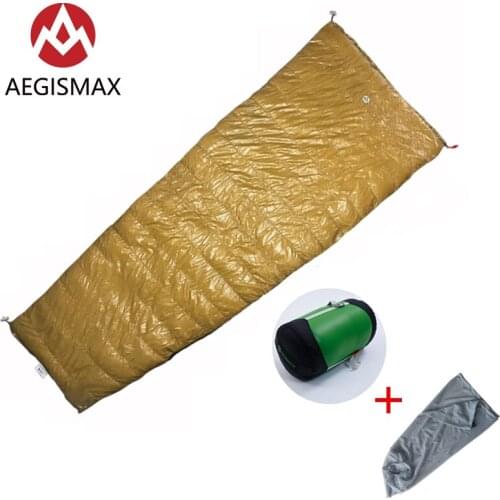 2 Degree Aegismax 800FP Goose Down Sleeping Bags Outdoor Camping Envelope Winter Autumn Sleeping Bag for Adult
