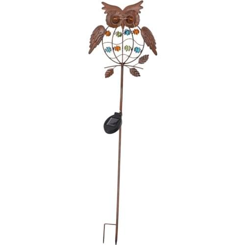 Led Solar Power Outdoor Garden Waterproof Owl Stake Lawn Light Night Lights Solar Powered Yard Pathway Lamp