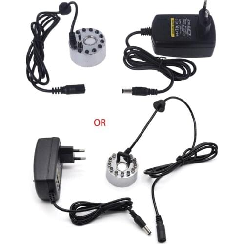 Ultrasonic Mist Maker Generator Fogger Nebulizer Water Fountain Pond 12 LED Atomizer Air Humidifier