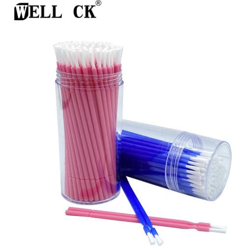 100PCS/Bottle Dental Long Disposable Micro Brush Applicators Brushes Dentistry Odontologia Extension Tools Dental Lab