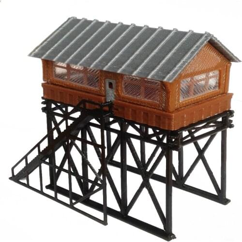Railway Model Scene N Ratio 1:160 Overhead Signal Tower Signal Room For 1:144