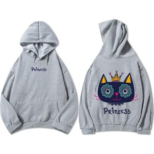 Harajuku Womens Sweatshirts with Print Plain Cotton Hoodies Women Plus Size Feminino Sweatshirt Pullover Top Sport Jumper Women