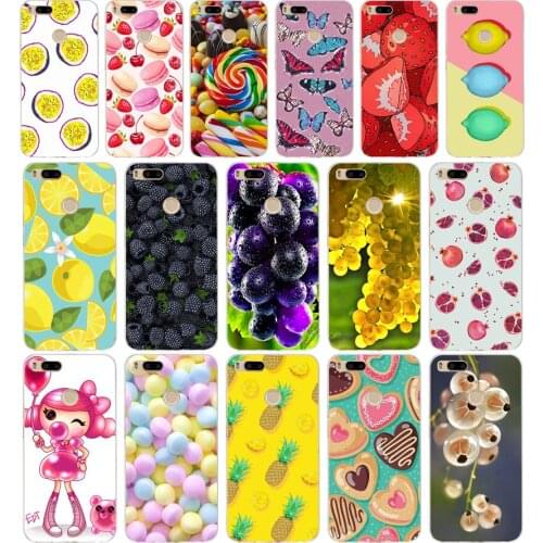 92AAColor of fruit gift Soft Silicone Tpu Cover phone Case for Xiaomi Redmi Mi A1 A2 8 lite
