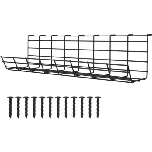 1pc Newest Under Desk Cupboard Cable Management Tray Iron Cable Organizer Cable Storage Rack