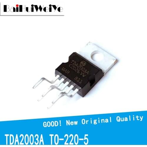 10pcs/lot TDA2003 TDA2003A TO-220-5 Linear Audio Amplifier Short-Circuit Thermal Protection IC New Original TO220-5